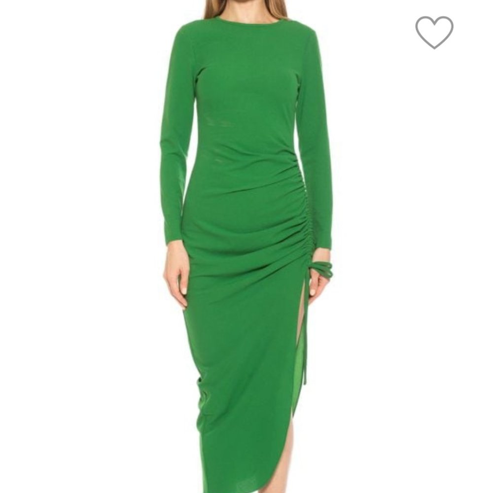 NWT Alexia Admor Nikki Side-Ruched Dress